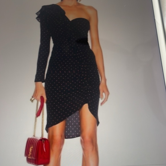 NWT VERONICA BEARD BLACK/RED LEONA DRESS - Picture 3 of 7